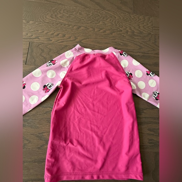 Disney Minnie Mouse Girls Swim Set Rash Guard Bikini XS 4–5 pink - Picture 11 of 16